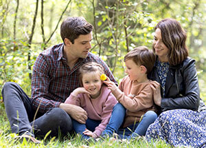 family photography outdoor shoot in the woods
